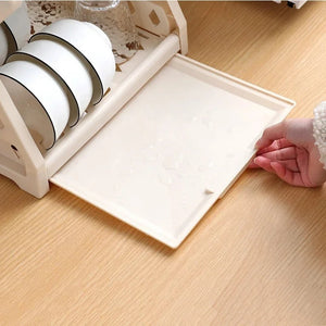 2-Tier Comfort Kitchen Rack – Dish Drying Rack with Cutlery Holder