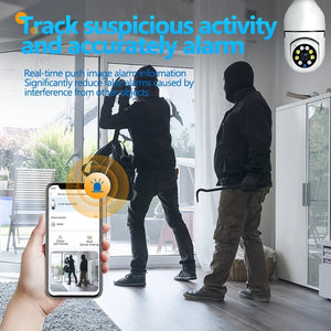 WiFi Bulb Camera 360° – HD Security Camera with Mobile App
