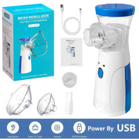 Portable Mesh Nebulizer Machine | USB Rechargeable Silent Nebulizer for Kids & Adults