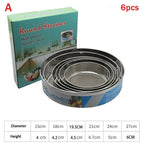 6 Pcs Fine Mesh Flour Sifter Set – Stainless Steel Baking Sieves