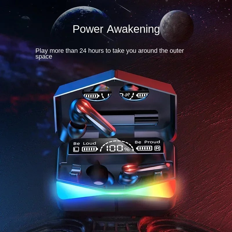 M28 TWS Bluetooth Wireless Gaming Earbuds – RGB LED Display & Low Latency