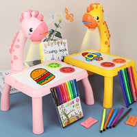 Kids Projector Drawing Table – LED Art Learning Table with Markers