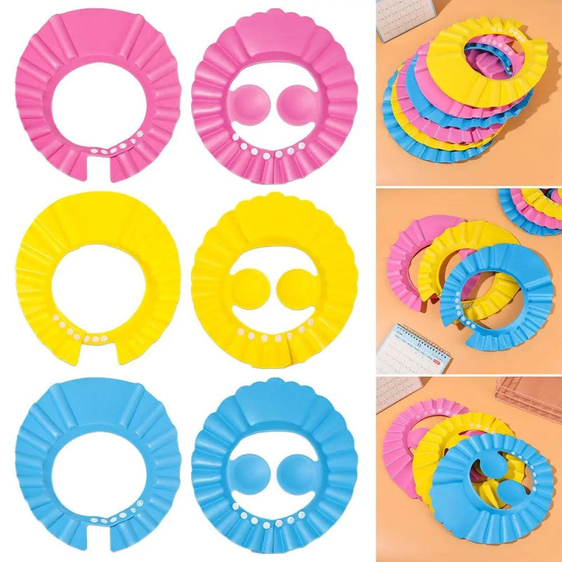 Pack of 2 Kids Shower Cap – Adjustable Baby Bath Shampoo Shield Hat