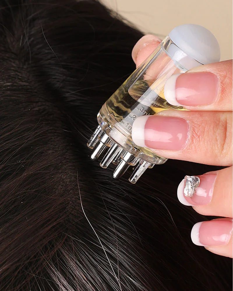 Hair Oil Applicator Bottle – Scalp Massage Oil Comb Dispenser | Precise & Mess-Free Hair Oiling Tool