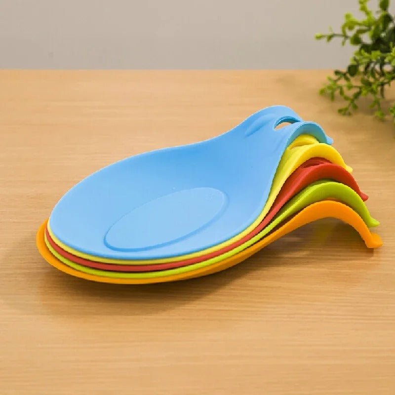 Pack of 2 Spoon Rest – Kitchen Spoon Holder Tray | Heat Resistant Utensil Rest (Mess-Free Cooking)