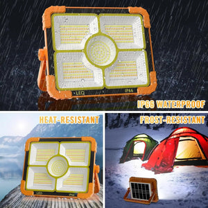 Murcy Portable Solar LED Light – Rechargeable Outdoor Flood Light | Waterproof Emergency Lamp