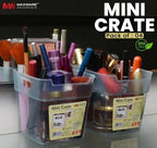 Mini Crate Storage Boxes (Pack of 4) – Multipurpose Organizer Bins | BPA Free Plastic Storage for Kitchen