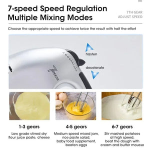 Scarlett Electric Hand Mixer – 7 Speed Egg Beater for Baking, Cream & Dough Mixing