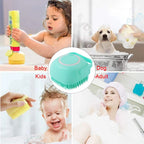 Silicone Bath Brush with Soap Dispenser – 2 in 1 Body Scrubber & Skin Massager
