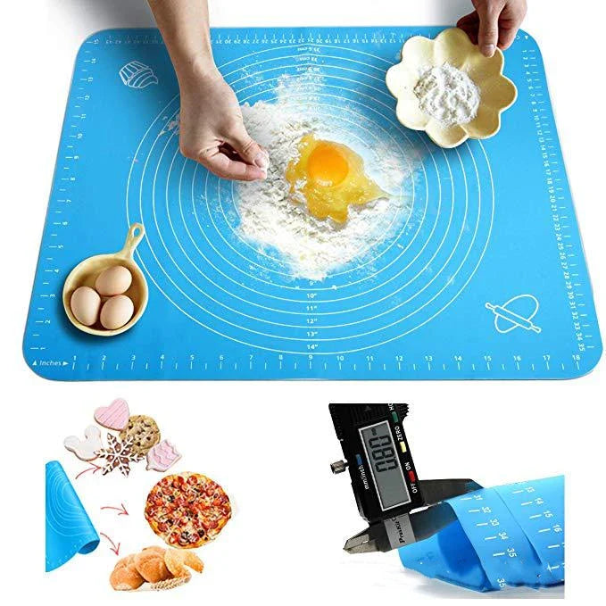 Roti Making Silicone Mat – Non Stick Dough Rolling Board | Anti Slip Baking & Kneading Mat (Measured Design)