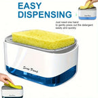 2-in-1 Soap Pump Caddy – Liquid Soap Dispenser with Sponge Holder (Press Type)