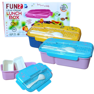 Fun 2 Lunch Box – Kids Leakproof Lunch Box with Spoon & Compartments