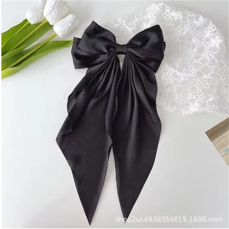 Pack of 2 Elegant Bow Hair Clip – Butterfly Style Long Tail Hair Accessory for Women & Girls