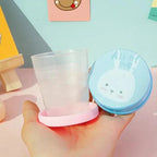 Pack of 2 Magic Glass – Collapsible Foldable Kids Cup with Lid (Portable & Cute Design)