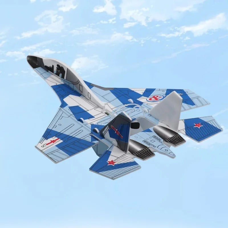 Electric Airplane Toy for Kids | LED Light Flying Glider Aircraft