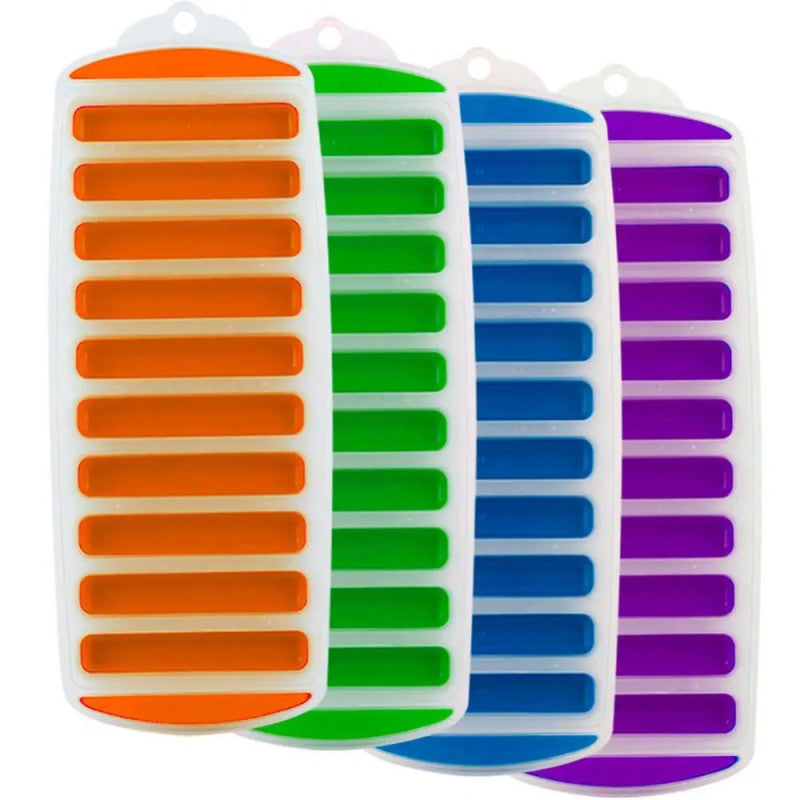 Pack of 2 Button Ice Cube Tray – Press Type Ice Mold | Easy Release Ice Cube Maker for Drinks