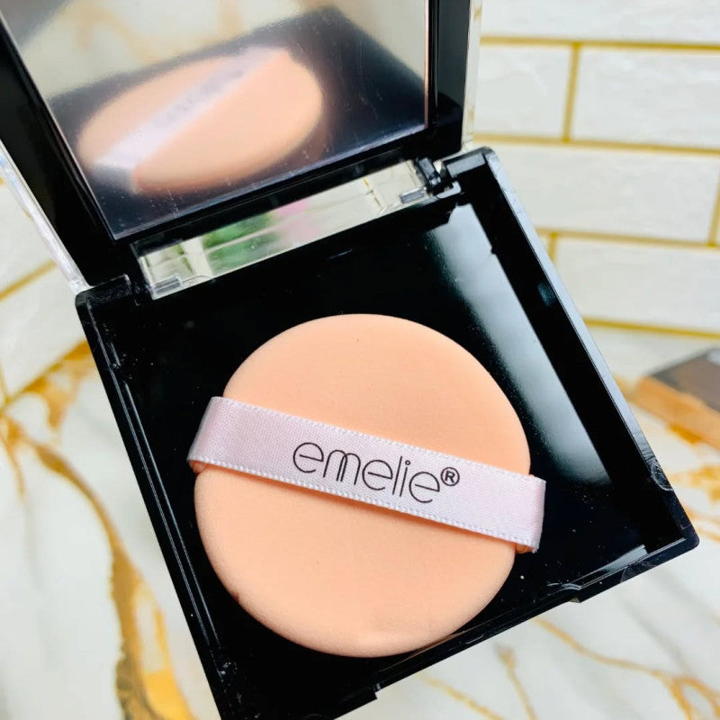 Emelie Makeup Waterproof Compact Powder – Full Matte Coverage Long Lasting Face Powder