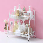 2 Layer Steel Rack – Multi-Purpose Desktop Organizer Shelf