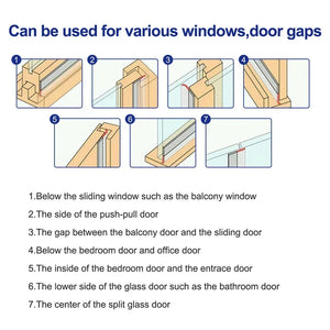 Door Sealing Tape (3 Meter) – Weather Strip Gap Seal (Dust, Noise & Insect Protection)
