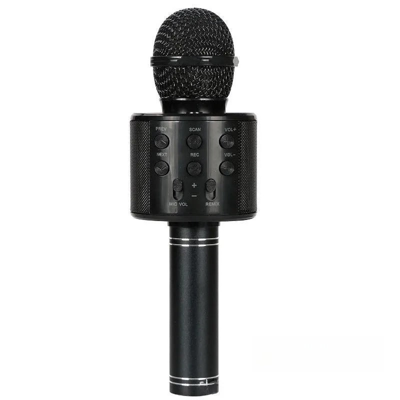 858 Wireless Karaoke Microphone – Bluetooth Singing Mic with Speaker & Voice Effects
