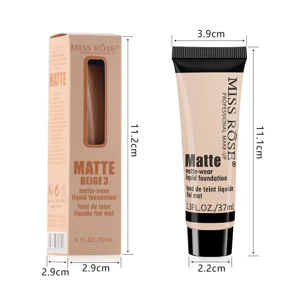 Miss Rose Matte Foundation – Long Lasting Full Coverage Liquid Foundation