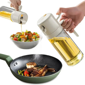 2-in-1 Oil Dispenser Bottle – Spray & Pour Kitchen Oil Sprayer