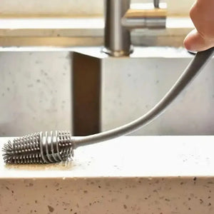 Pack of 2 Small Glass Cleaning Brush – Long Handle Bottle & Cup Washer