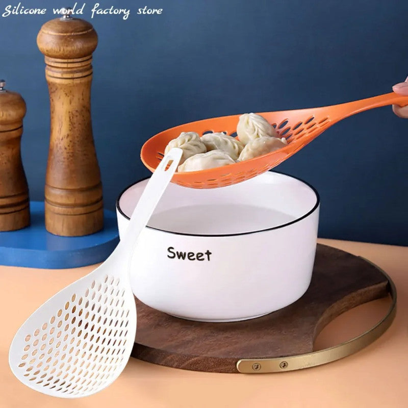 Multi-Purpose Pasta Spoon – Cooking Strainer Skimmer Spoon | Heat Resistant Kitchen Serving Spoon
