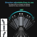 45W Car Phone Charger – Multi-Port Fast Charging USB A + Type-C Car Adapter