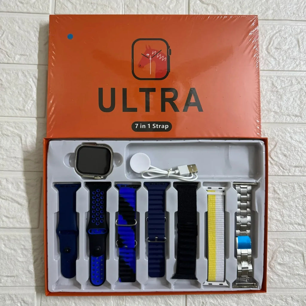 7 in 1 Ultra Smart Watch – Premium Smartwatch with 7 Interchangeable Straps