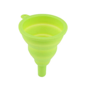 Pack of 3 Silicone Funnel (Collapsible) – Foldable Kitchen Funnel | Oil, Liquid & Bottle Filling Tool (Space Saving Design)