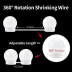 LED Vanity Mirror Light – 3 Color Modes Makeup Light (USB, Hollywood Style Lighting)
