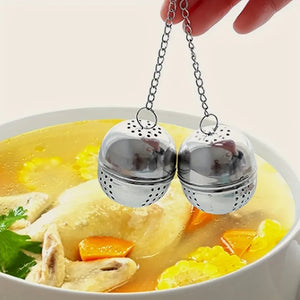 Pack of 2 Tea Ball Infuser – Stainless Steel Loose Tea Strainer | Reusable Tea Filter with Chain