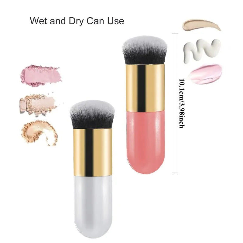 Foundation Brush – Dense Kabuki Makeup Brush for Flawless Liquid & Powder Application