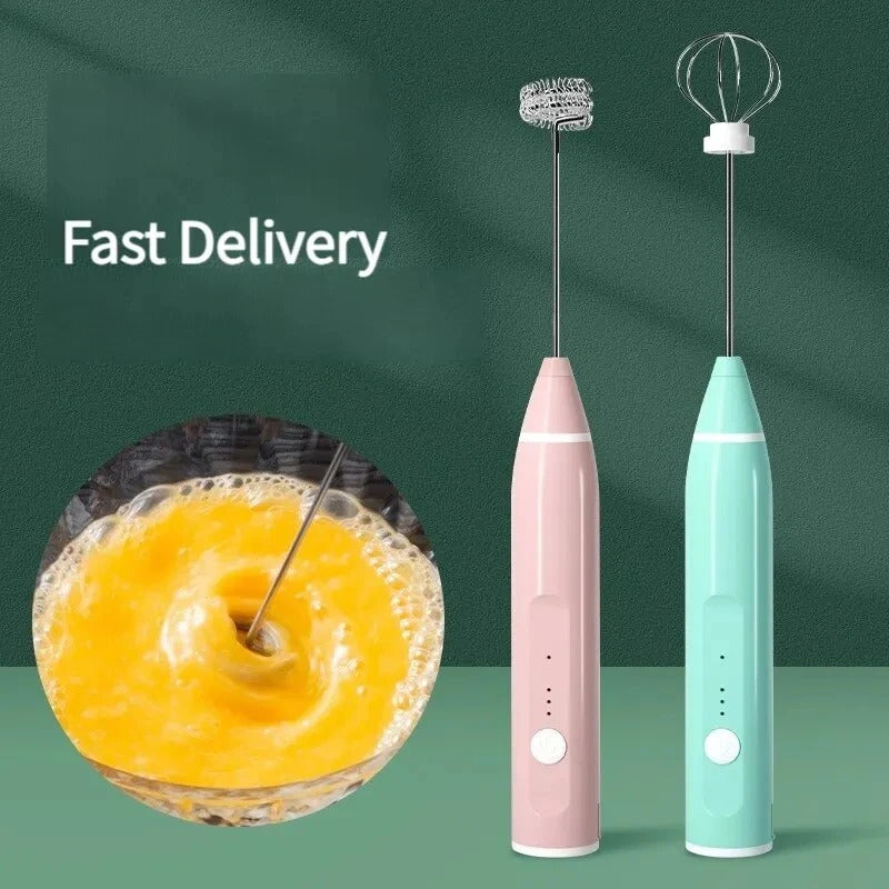 Electric Coffee Mixer – Rechargeable Milk Frother for Cappuccino, Latte & Eggs