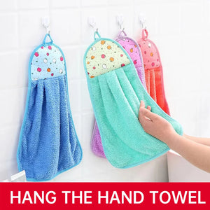 Pack of 3 Kitchen Hanging Towel – Super Absorbent Hand & Dish Towel | Soft Microfiber Hanging Cloth