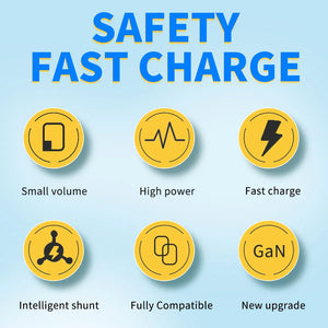 65W GaN Fast Charger – USB A + Type-C Super VOOC Dual Port Adapter
