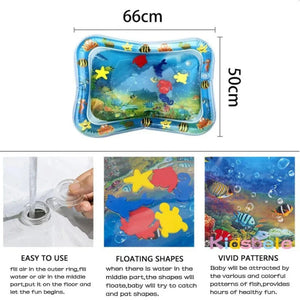 Baby Water Play Mat | Inflatable Tummy Time Activity Mat for Kids