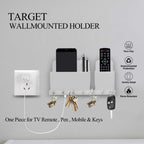 Wall Mounted Holder – Multi-Purpose Remote, Mobile & Key Organizer