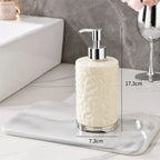 450ML Luxury Soap Dispenser – Elegant Hand Wash & Sanitizer Pump Bottle (Textured Design)