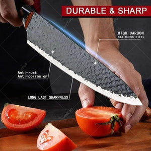 6 Pcs Stainless Steel Knife Set – Premium Kitchen Knives with Peeler & Scissors