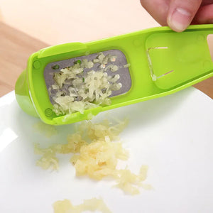 Pack of 2 Mini Garlic Cutter & Grater – Manual Garlic Crusher Tool | Easy Ginger & Garlic Mincer
