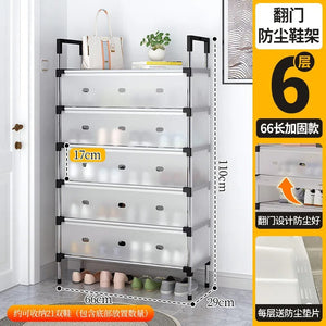 Dust Proof 6 Layer Shoe Rack – Multi-Tier Covered Shoe Organizer Cabinet