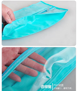 Pack of 3 Double Shoe Storage Bag – Travel & Wardrobe Organizer with Transparent Cover