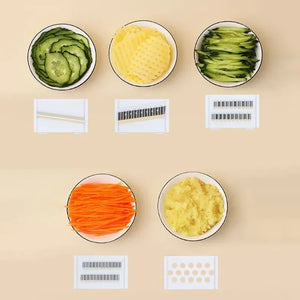 5 in 1 Vegetable Slicer Cutter – Multi Function Mandoline Slicer | Kitchen Chopper & Grater Tool