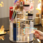 Diamond Cut Makeup Organizer (10 Inch) – 360° Rotating Cosmetic Storage Box