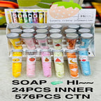 Pack of 3 Flower Paper Soap Tube – Portable Travel Hand Wash Sheets 🌸✨