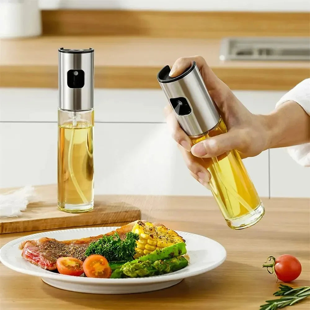 Oil Spray Bottle – Refillable Cooking Oil Sprayer | Kitchen BBQ Olive Oil Dispenser
