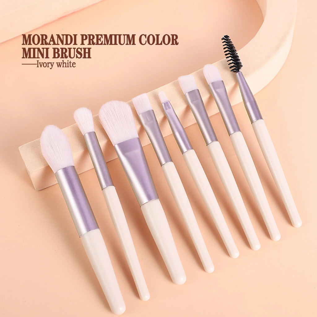 8pcs Makeup Brush Set – Soft Professional Cosmetic Brushes Kit for Face & Eyes