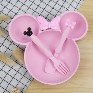 Pack of 2 Kids Butterfly Plate Set – Cute Cartoon Dinner Plate with Spoon & Fork